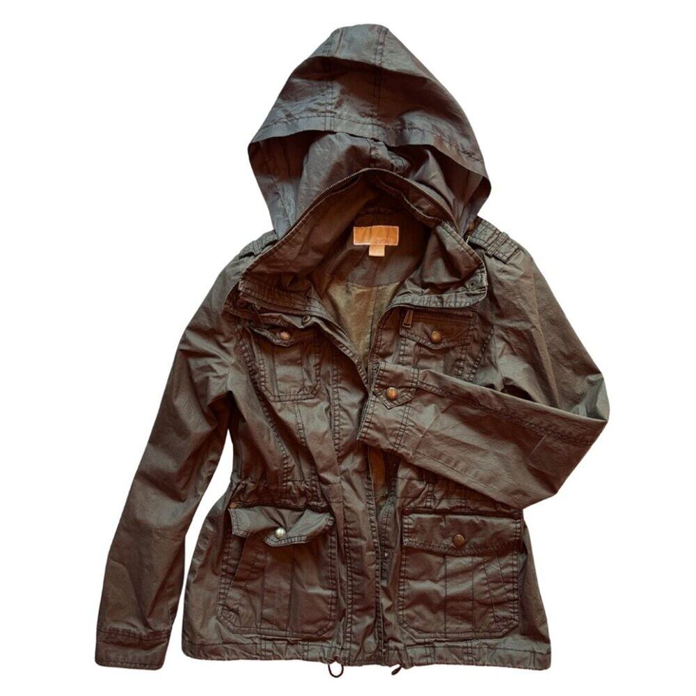 Michael Kors Hooded Utility or Anorak Jacket, Dark Olive‎ Green, Size Small